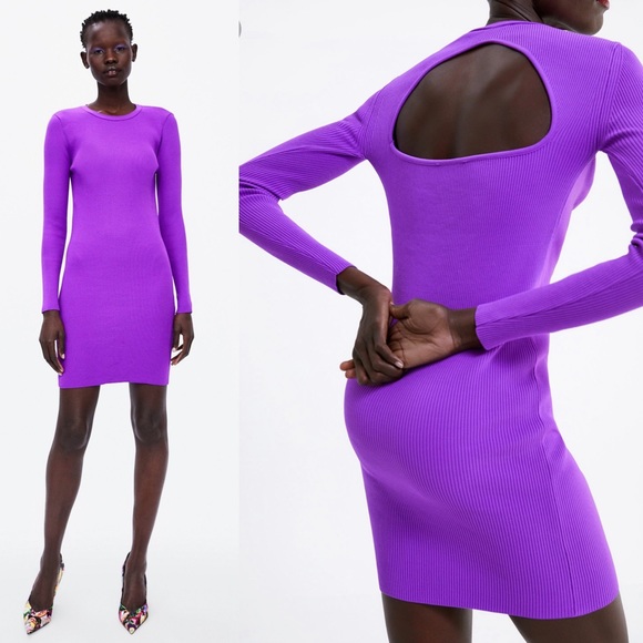 Zara purple bodycon dress Clearance